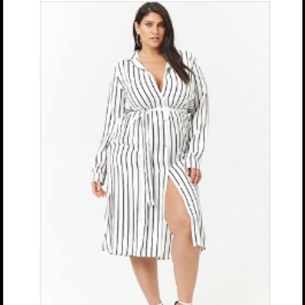 Plus size shirt dress